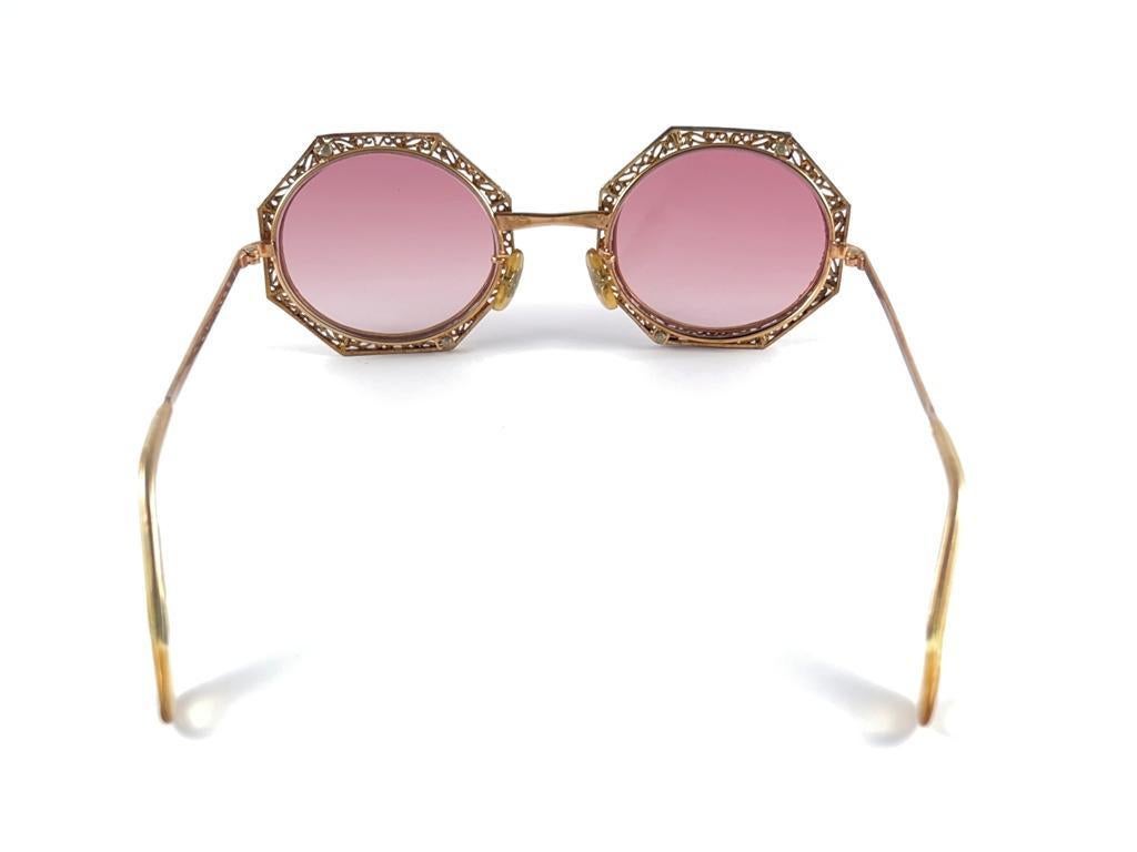 Women's Ultra Rare 1960 Tura Filigree Octogonal Accented Frame Archive Dior Sunglasses For Sale