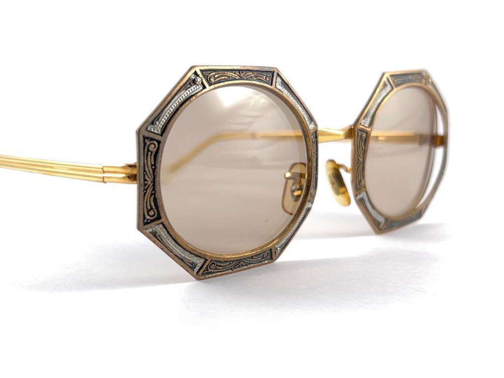 Ultra Rare 1960 Tura Filigree Octogonal Accented Frame Archive Dior Sunglasses For Sale 1