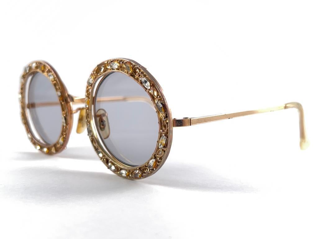 Ultra Rare 1960 Tura Jewelled  Accented Frame Archive Dior Sunglasses For Sale 6