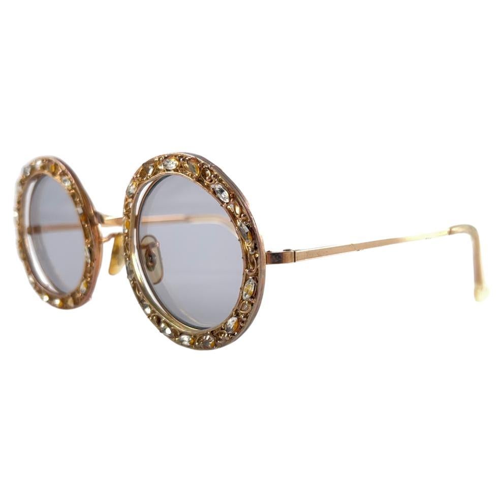Ultra Rare 1960 Tura Jewelled  Accented Frame Archive Dior Sunglasses For Sale