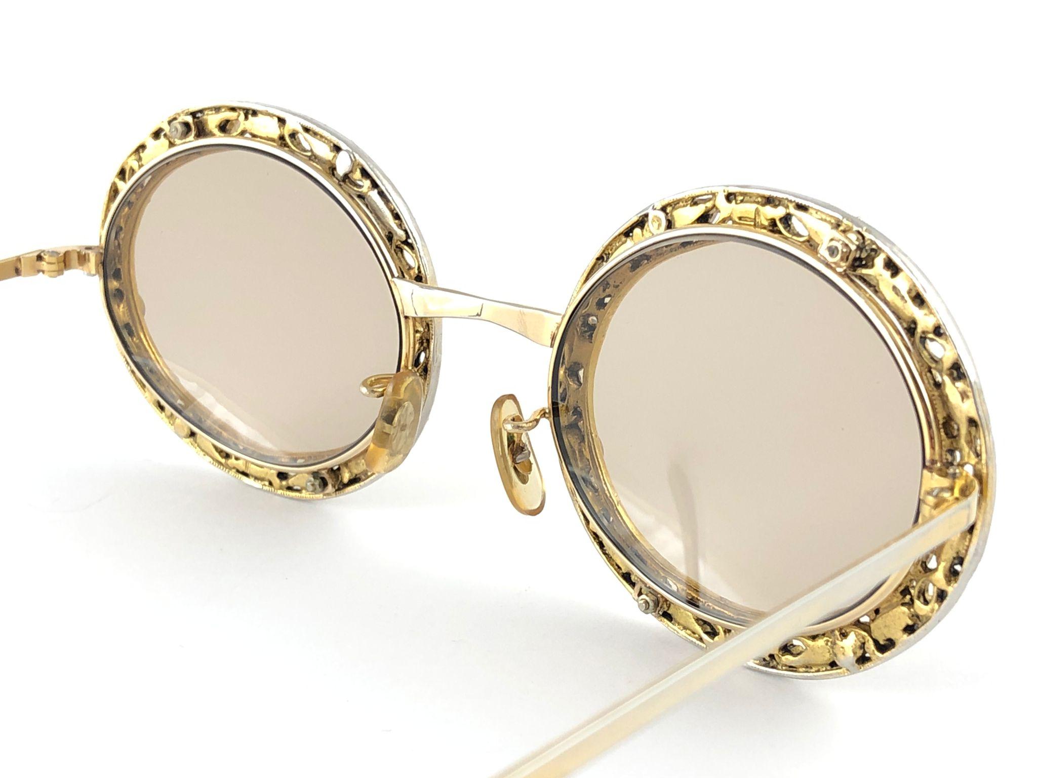 Ultra Rare 1960 Tura Jewelled Opal Accented Frame Archive Dior Sunglasses In Excellent Condition For Sale In Baleares, Baleares