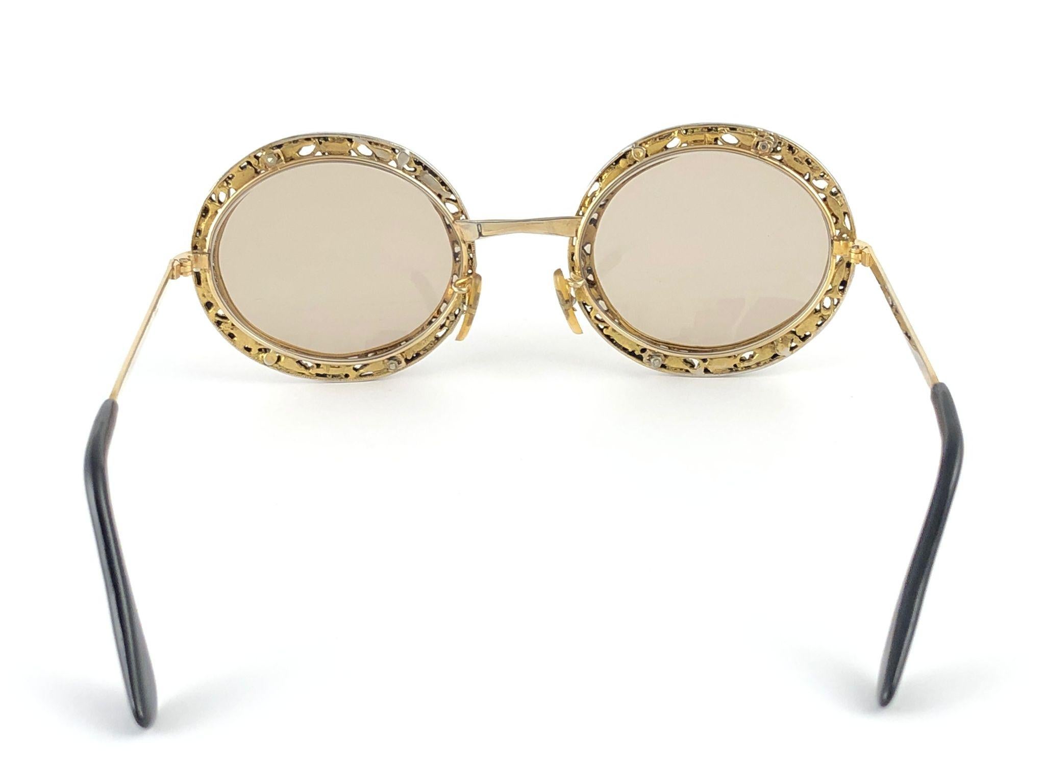 Ultra Rare 1960 Tura Jewelled Opal Accented Frame Archive Dior Sunglasses For Sale 1