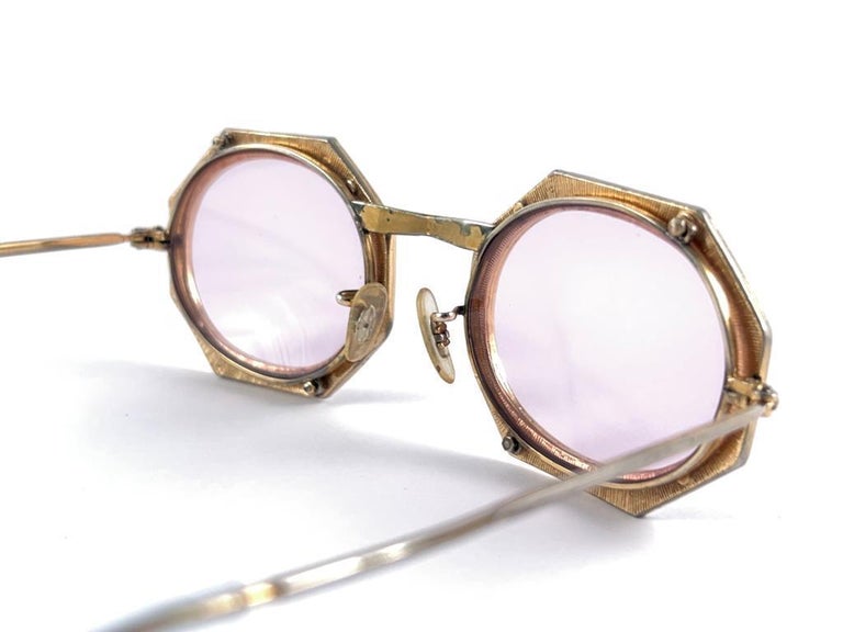 Ultra Rare 1960 Tura Octogon 104 Red White Blue Frame Archive Dior Sunglasses