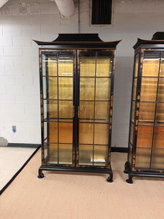 Ultra Rare 1960’s Pagoda Top Chinoiserie Cases by Union National, A Pair