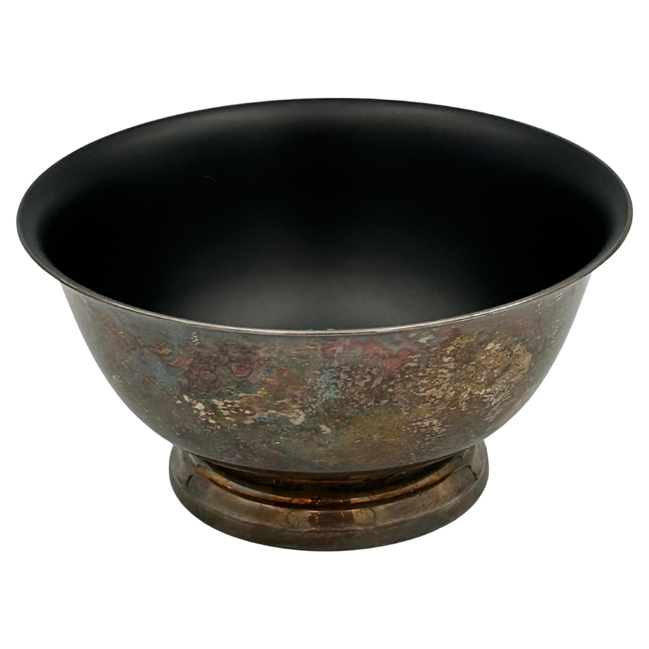 Ultra Rare 1963 Reed and Barton Black Enamel Paul Revere Bowl 101 by John Prip