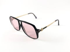 Ultra Rare 1970er Tura 348 Schwarz in Übergröße  Gläser Sonnenbrille