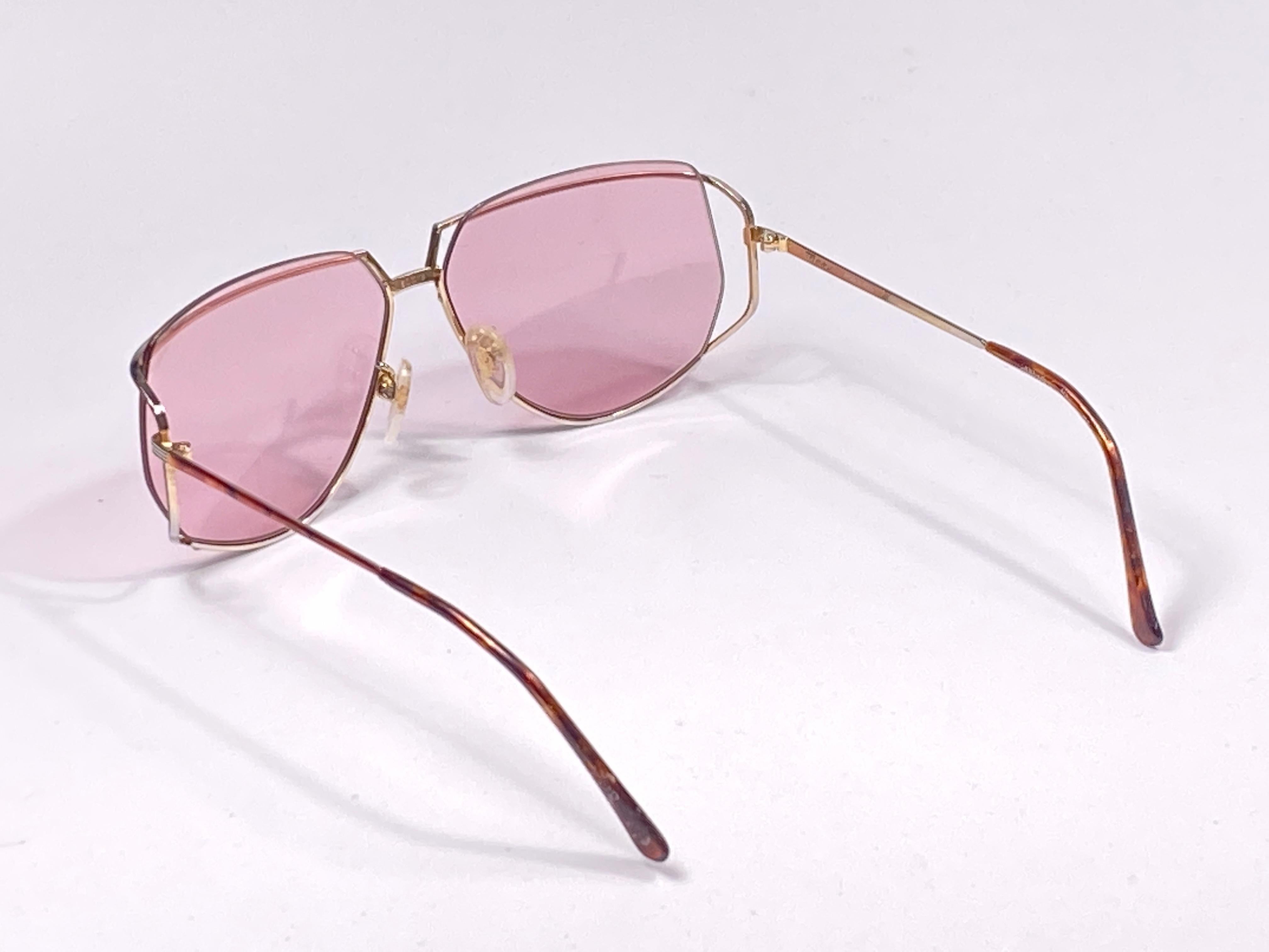 Ultra Rare 1970's Tura 425 Oversized Tortoise Gold Light Lenses Sunglasses 1