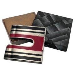 Ultra Rare Art Deco 1930's SLIDEOUT Red & Black Cigarette Case in Original Box