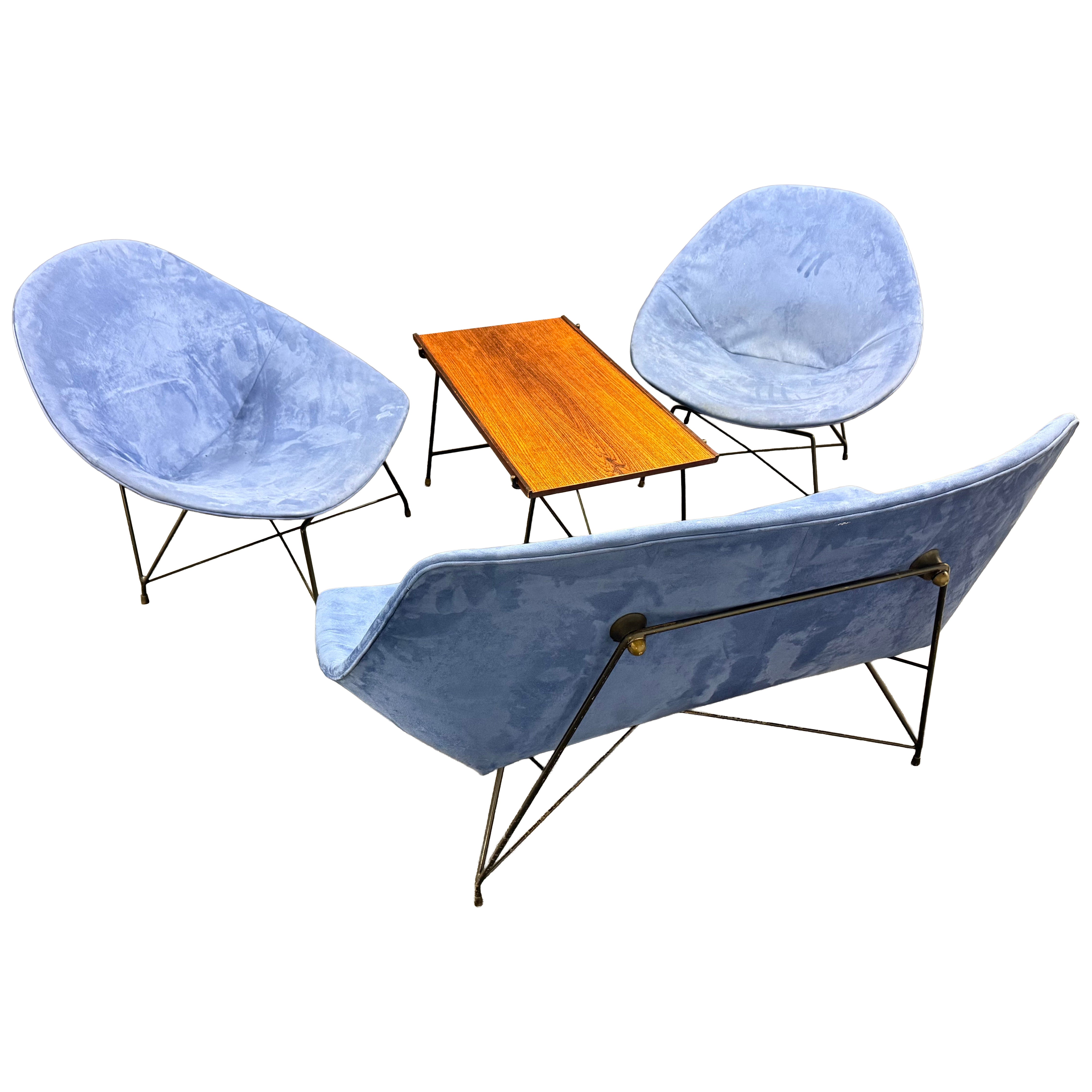 sehr seltene augusto bozzi kosmos sofagarnitur