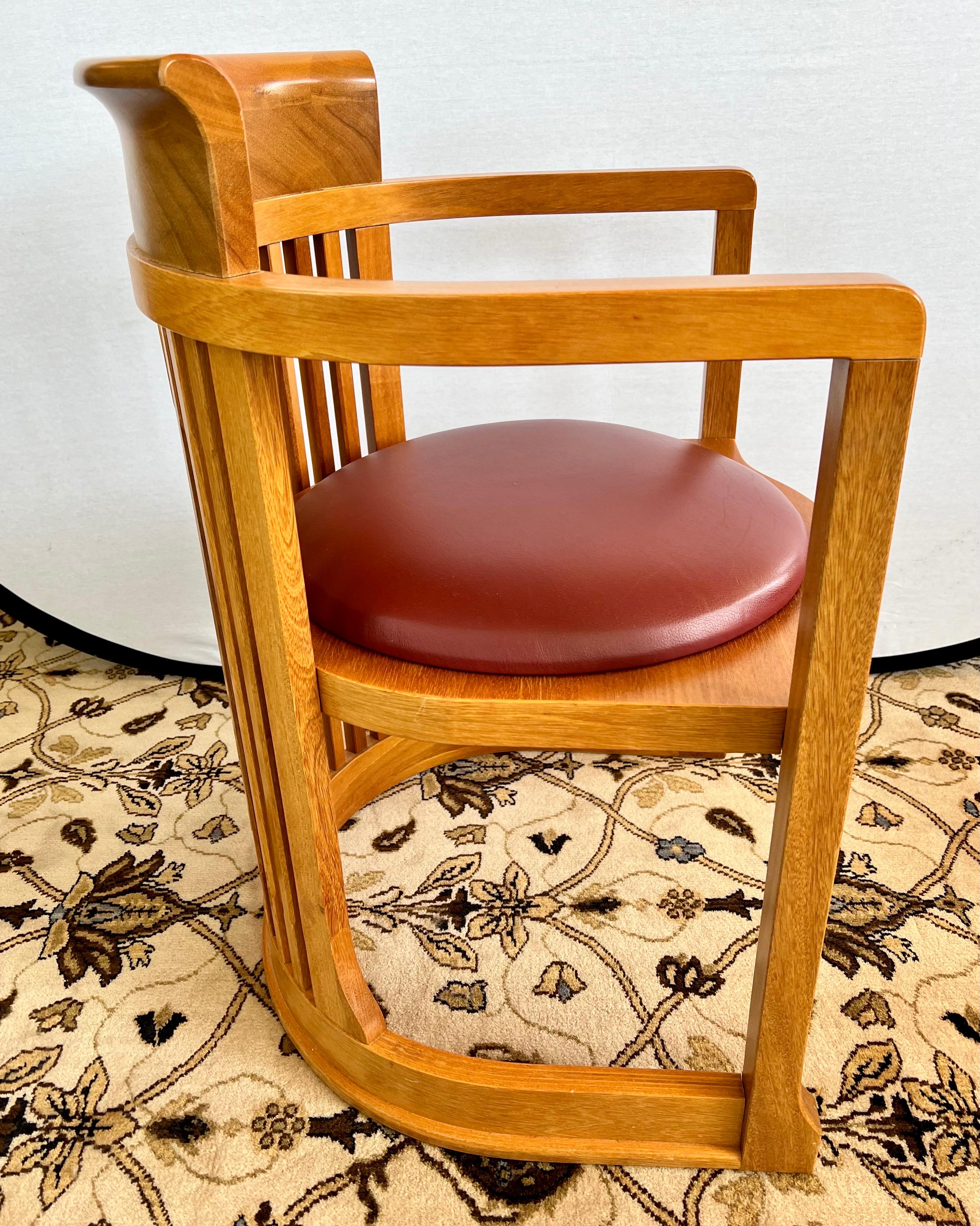 Ultra Rare Cassina Frank Lloyd Wright Set of Barrel Back Dining Chairs 1