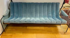Ultra Rare Fabio Lenci Hyaline Glass Three Seater Sofa Made in Italy circa 1960s