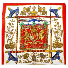 Ultra Rare Hermes Schal für Queen's Silver Jubilee, Hermes Queen Elizabeth II