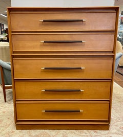 Vintage Heywood Wakefield Mid-Century Dresser Highboy Chest of Drawers 1955