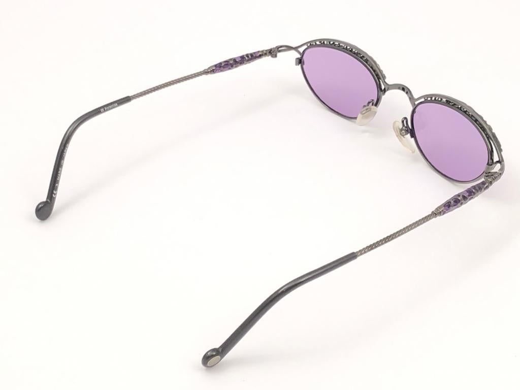 Ultra Rare Jean Paul Gaultier Silver 56 0003 1990 Sunglasses Made in Japan 7