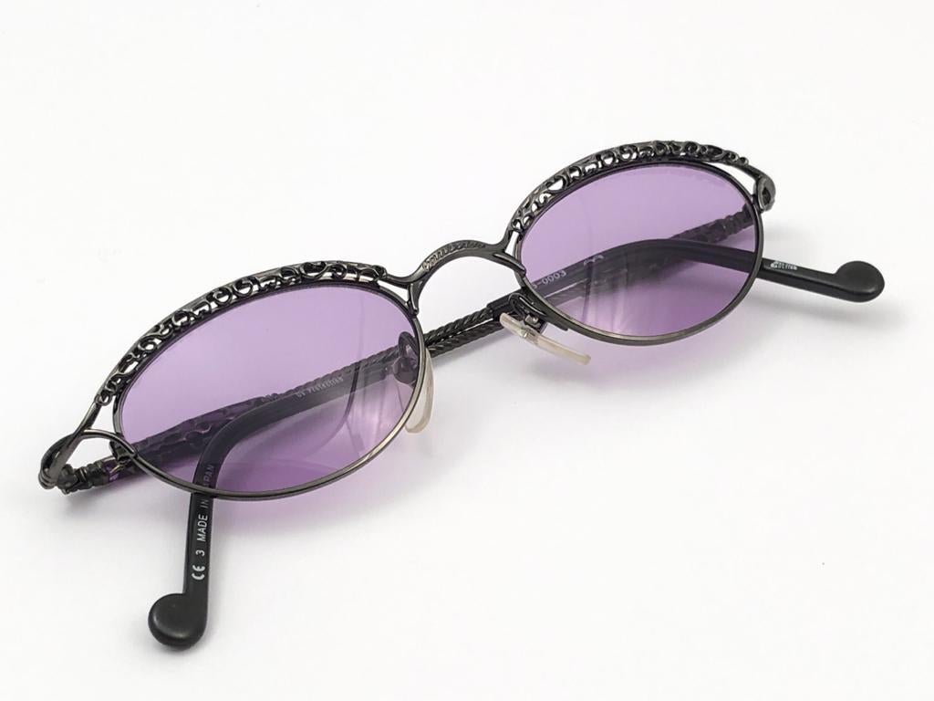 Ultra Rare Jean Paul Gaultier Silver 56 0003 1990 Sunglasses Made in Japan 4