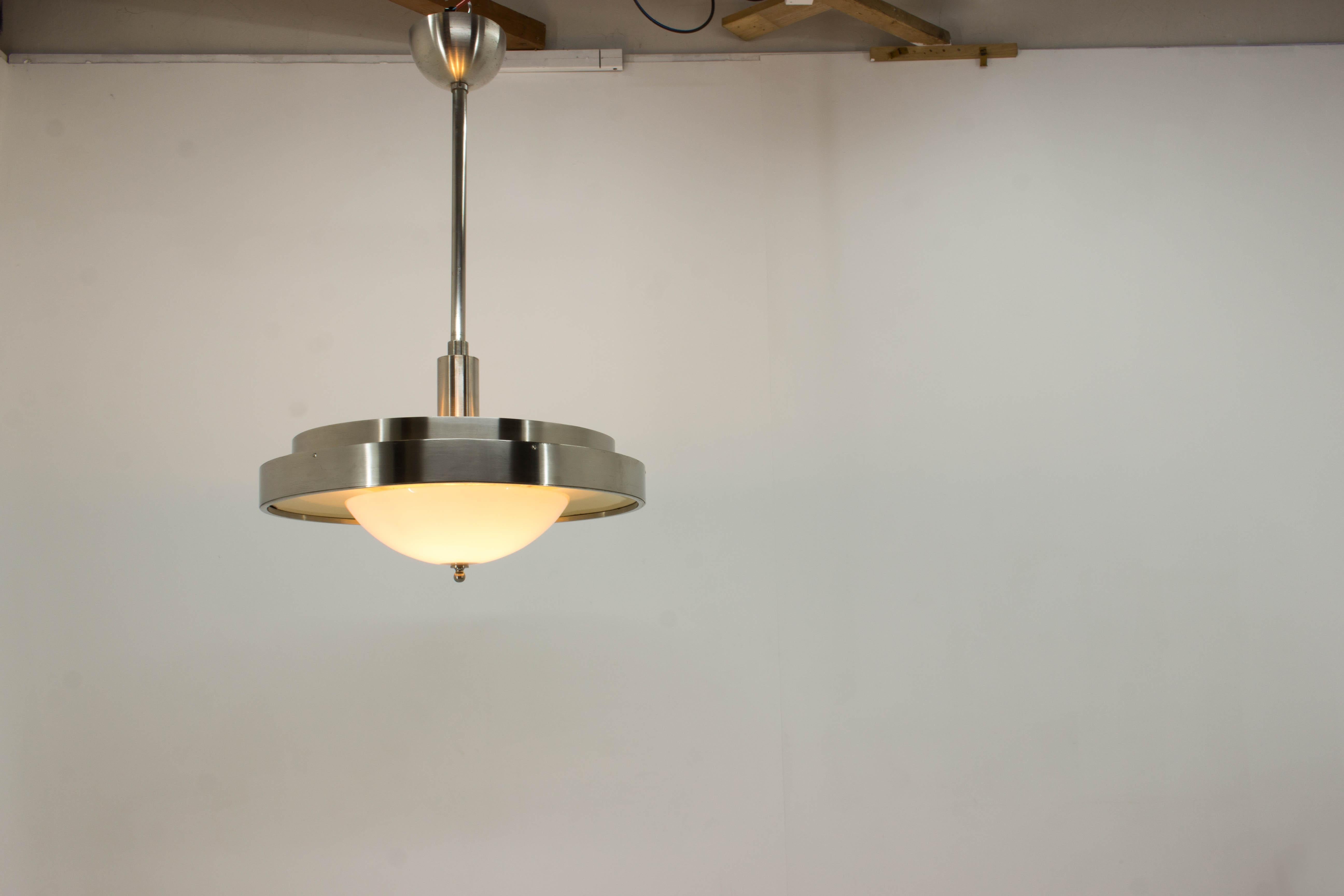 Ultra Rare Large Bauhaus Chandelier, 1930s For Sale 6