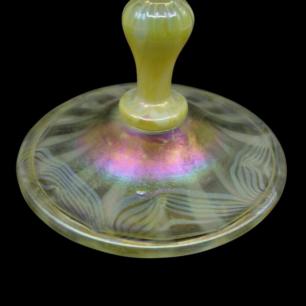 ULTRA RARE LC Tiffany Opal Pulled Feather Floriform Favrile Art Glass Vase 1896 12