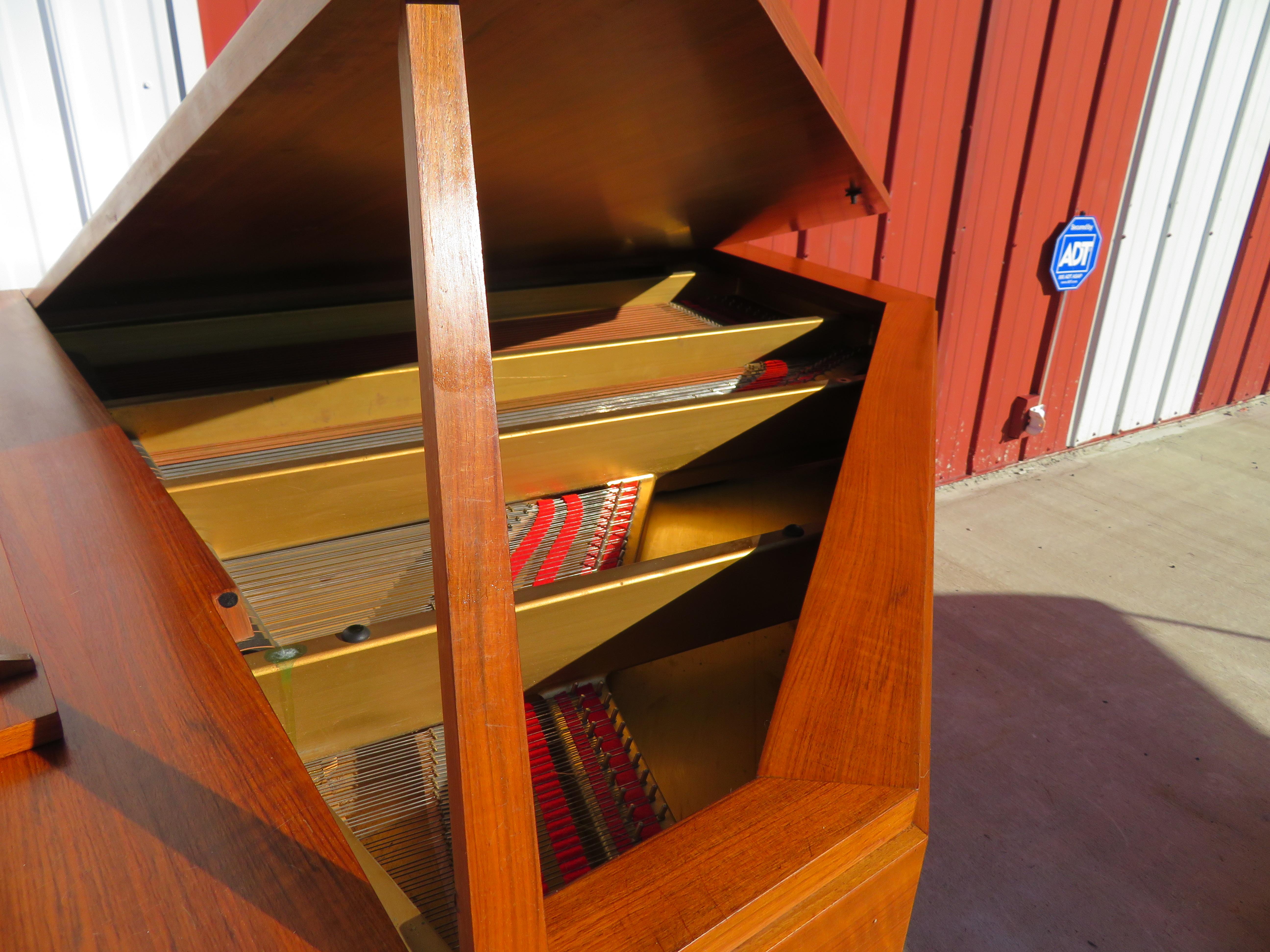 Ultra Rare Mid-Century “Tilting Wing” Piano by Nico Rippen for Lindner For Sale 2