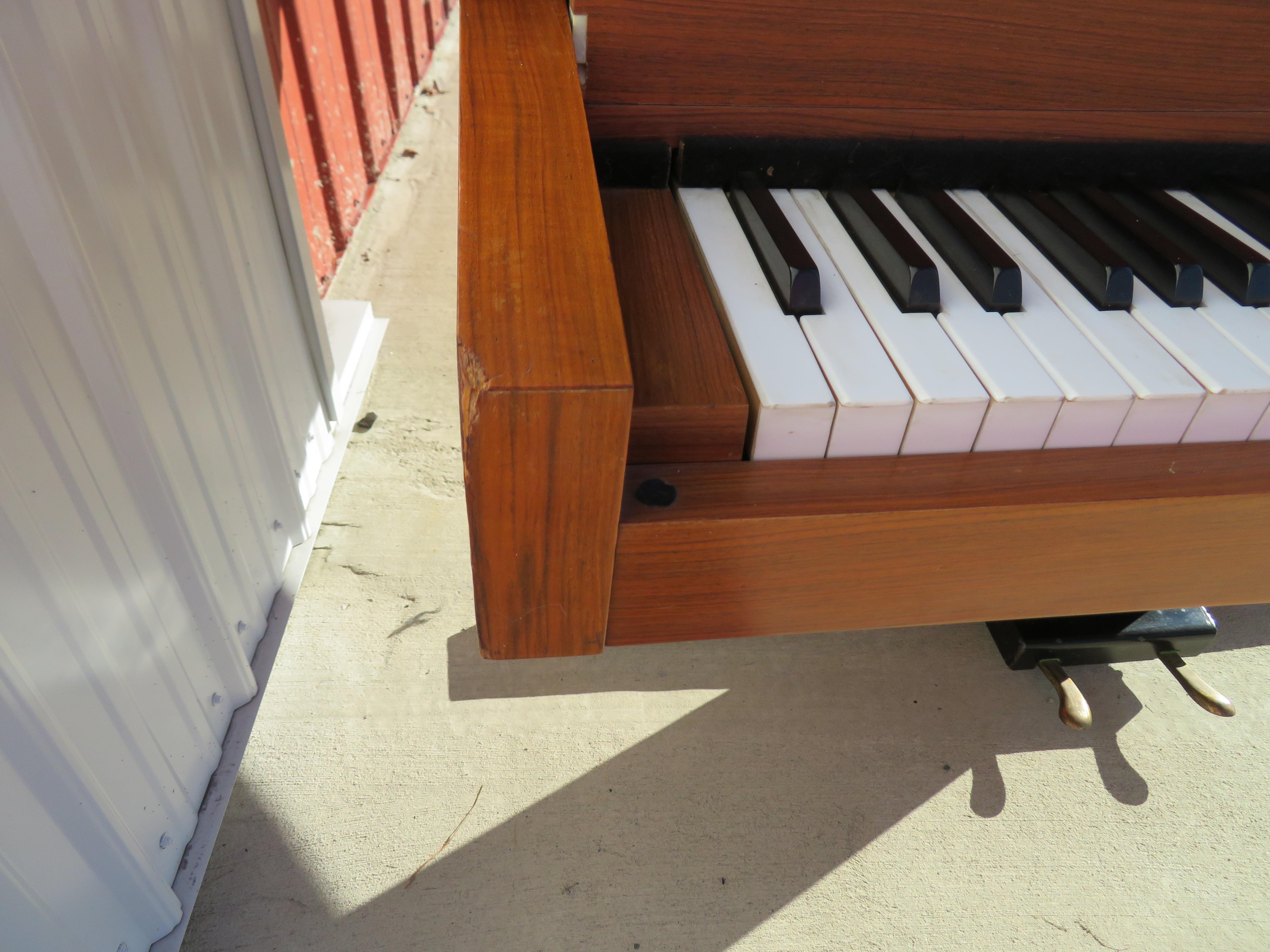 Ultra Rare Mid-Century “Tilting Wing” Piano by Nico Rippen for Lindner For Sale 4