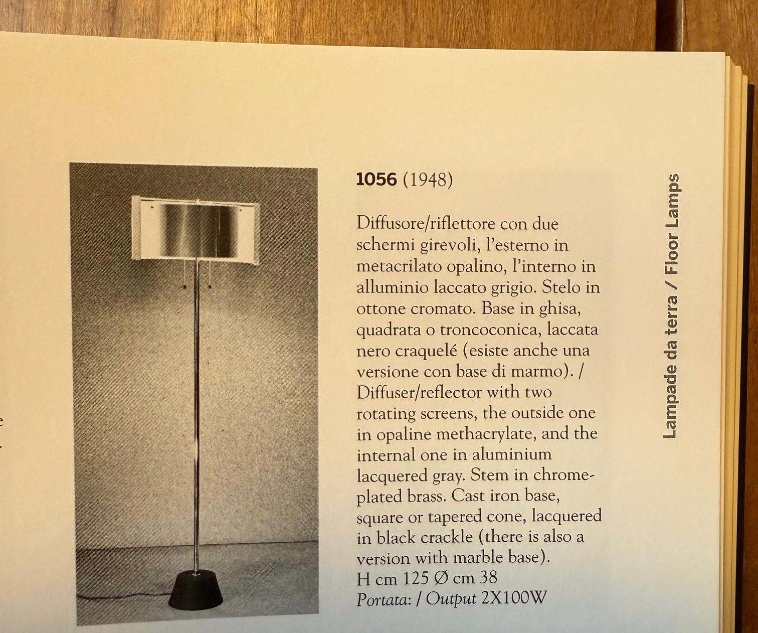 ultra rare no.1056 floor lamp by gino sarfatti for arteluce For Sale 12