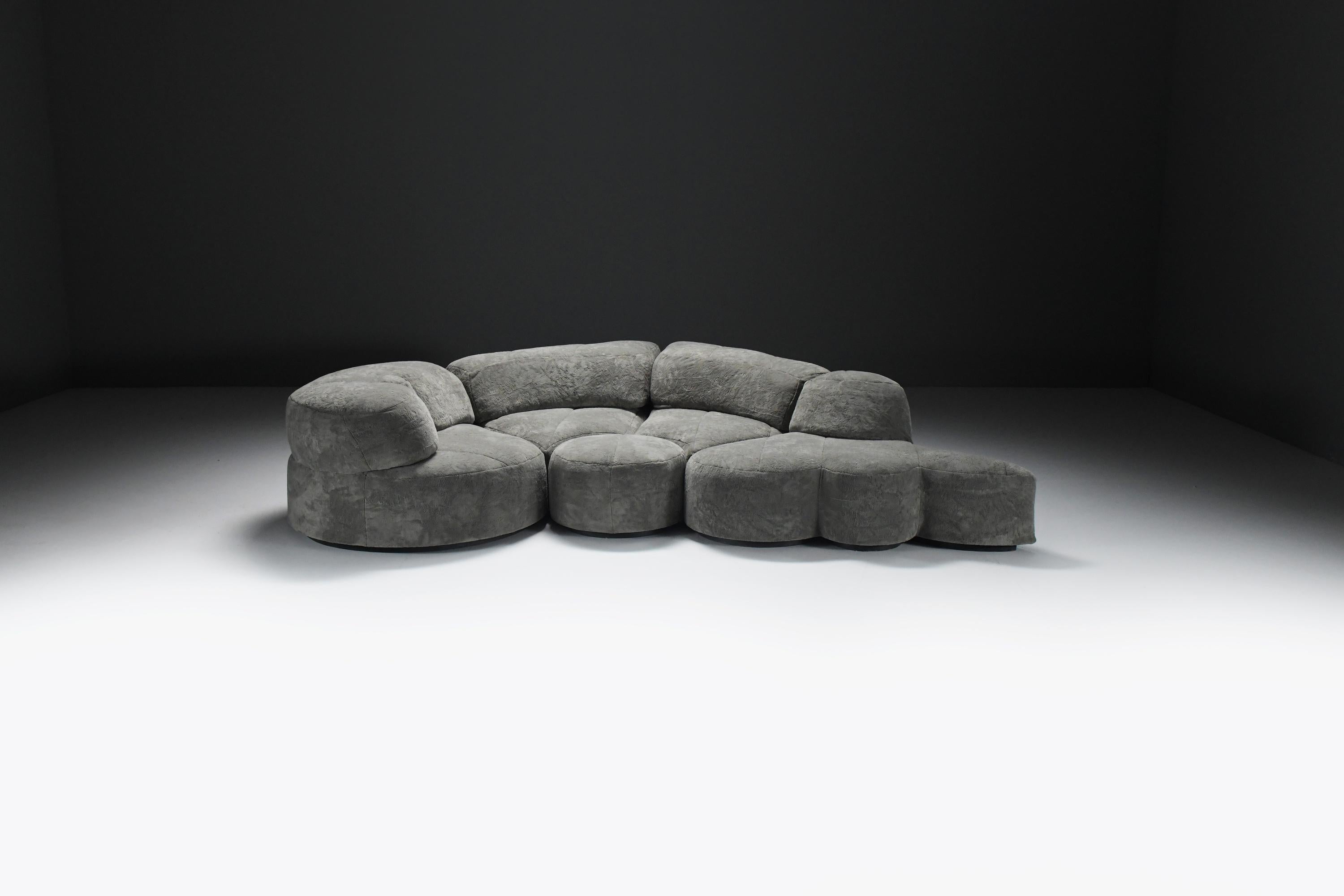 Mid-Century Modern Ultra rare Paysage - Landscape sofa by Hans Hopfer for Roche Bobois France 1978 For Sale