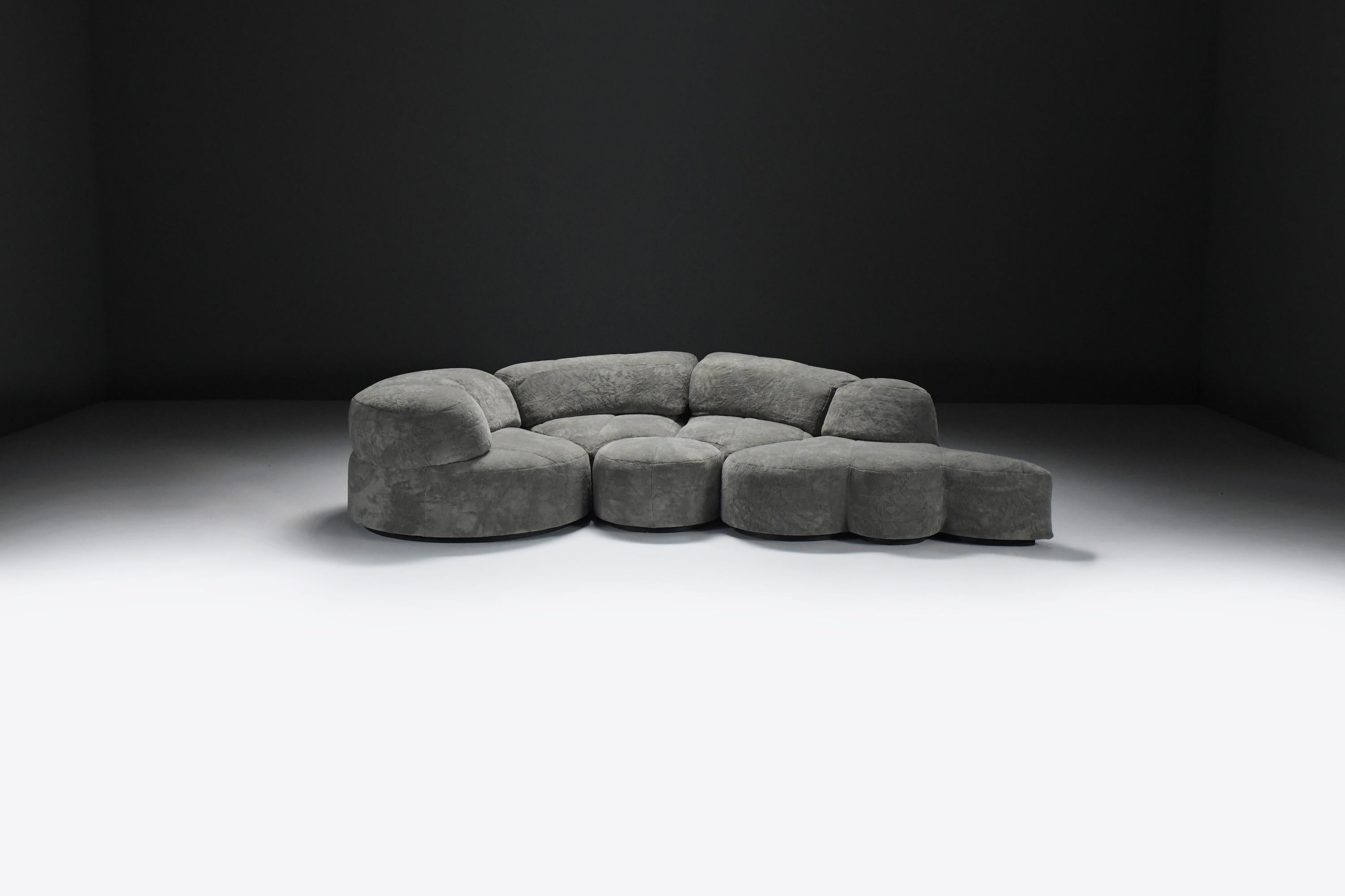 Ultra rare Paysage - Landscape sofa by Hans Hopfer for Roche Bobois France 1978 In Excellent Condition For Sale In Buggenhout, Oost-Vlaanderen