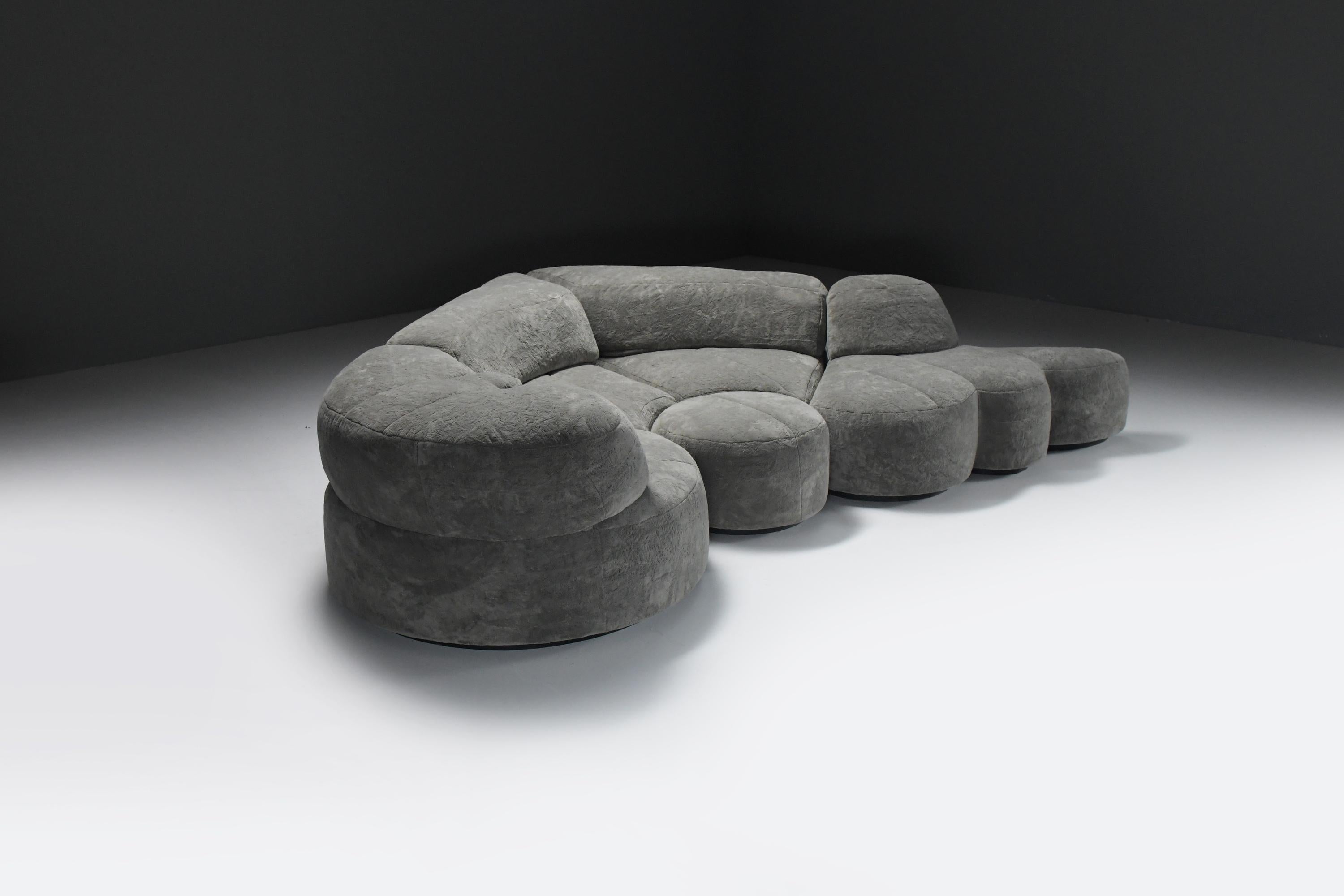 20th Century Ultra rare Paysage - Landscape sofa by Hans Hopfer for Roche Bobois France 1978 For Sale