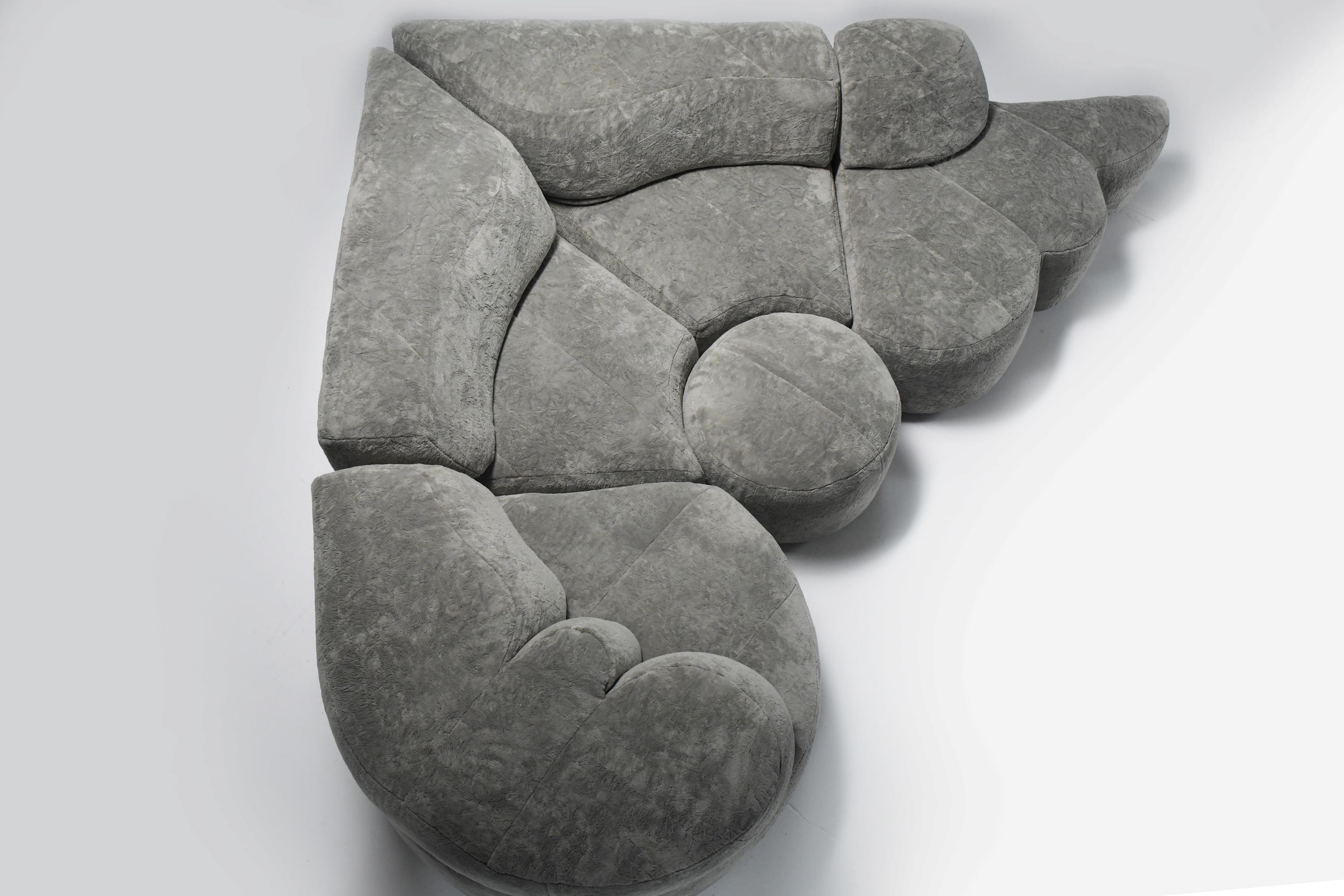Ultra rare Paysage - Landscape sofa by Hans Hopfer for Roche Bobois France 1978 For Sale 10