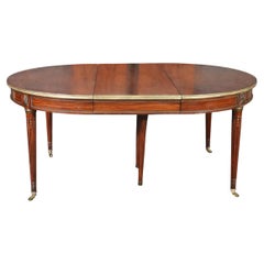 Ultra Rare Rosewood Signed Maison Jansen Bronze Mounted Directoire Dining Table