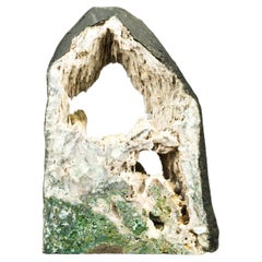 Ultra Rare Stalactite Formed Amethyst Geode with Moss Agate, and Crystal