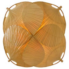 Rarísimo Uchiwa 'Yotsuba' Flushmount / Wall Light de Ingo Maurer, 1973