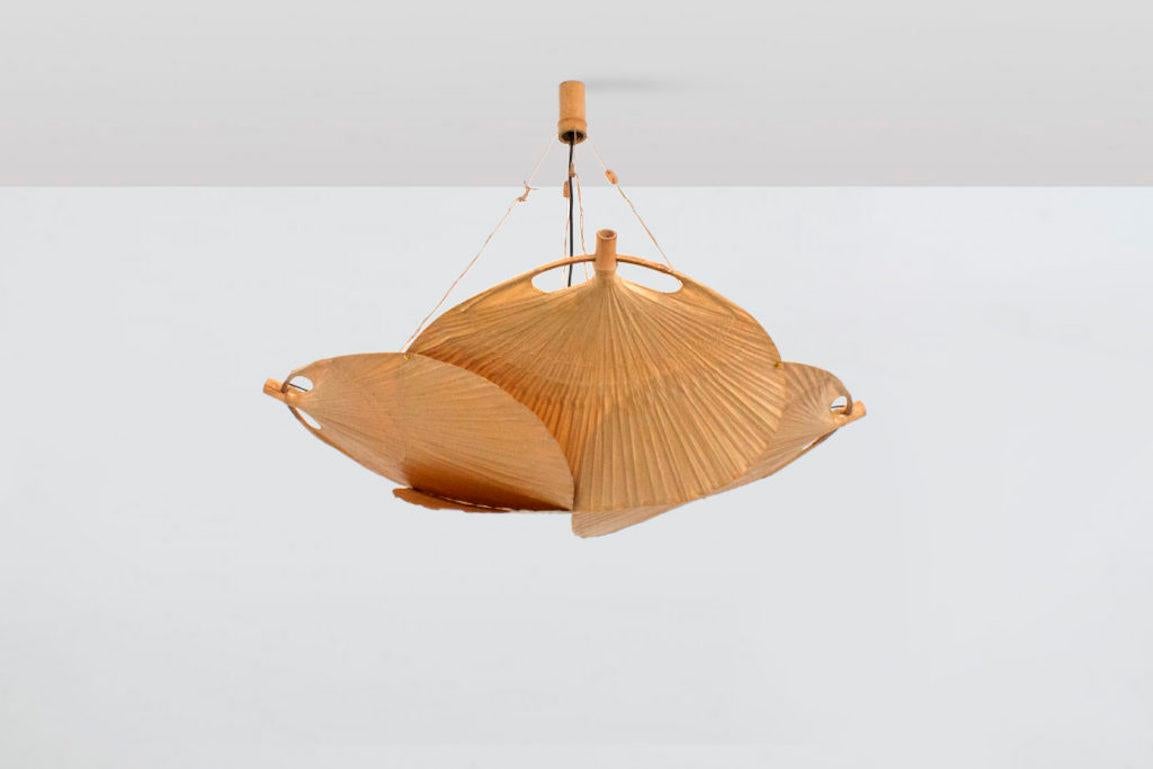 Mid-Century Modern Ultra Rare Uchiwa ‘Yotsuba II’ Chandelier by Ingo Maurer, 1973