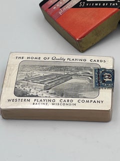 Ultra Rare Unopened 1934 Chicago Worlds Fair Art Deco Playing Cards Original Box
