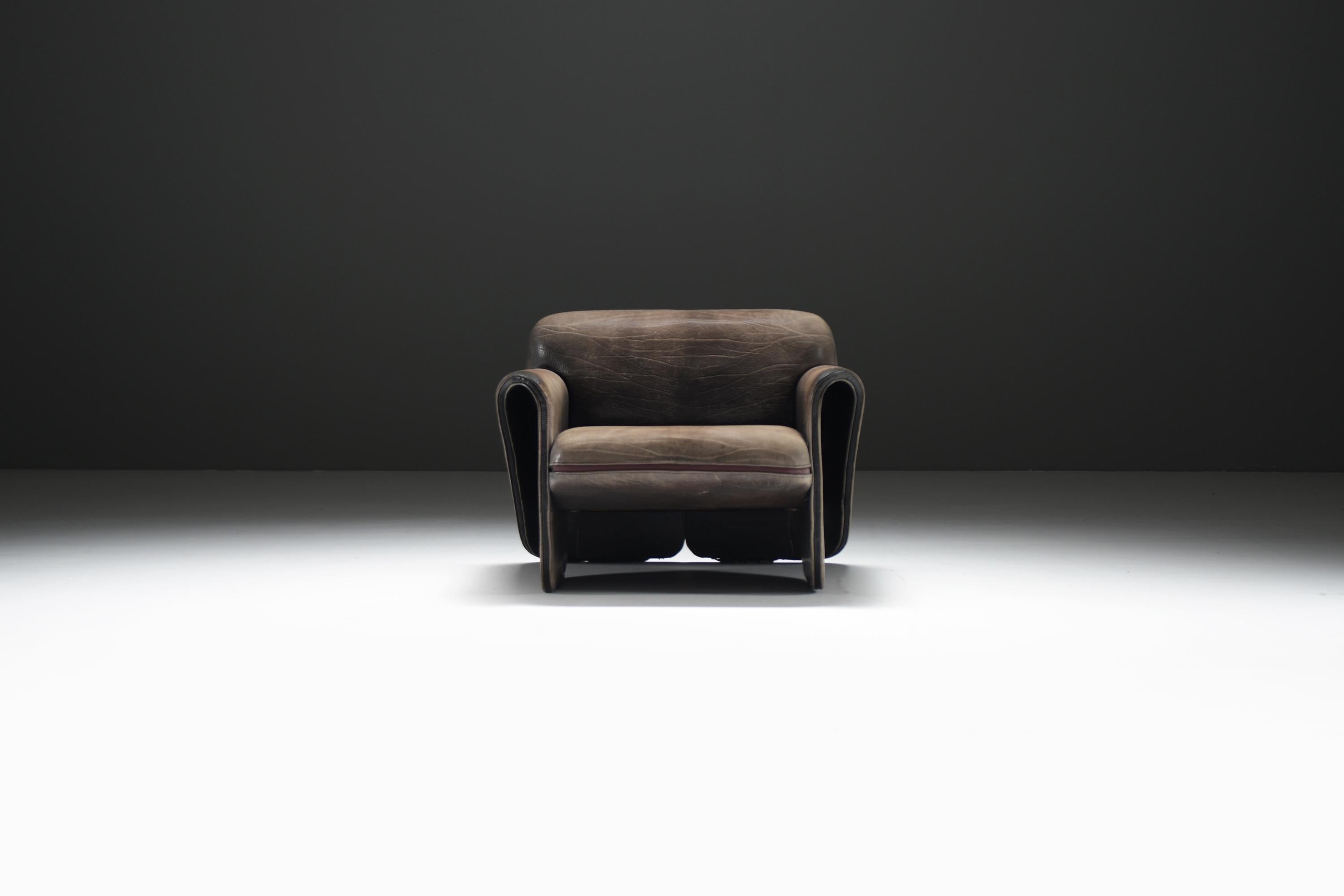 Mid-Century moderno Rarissima poltrona vintage DS 125, disegnata da Gerd Lange per De Sede Swiss. in vendita