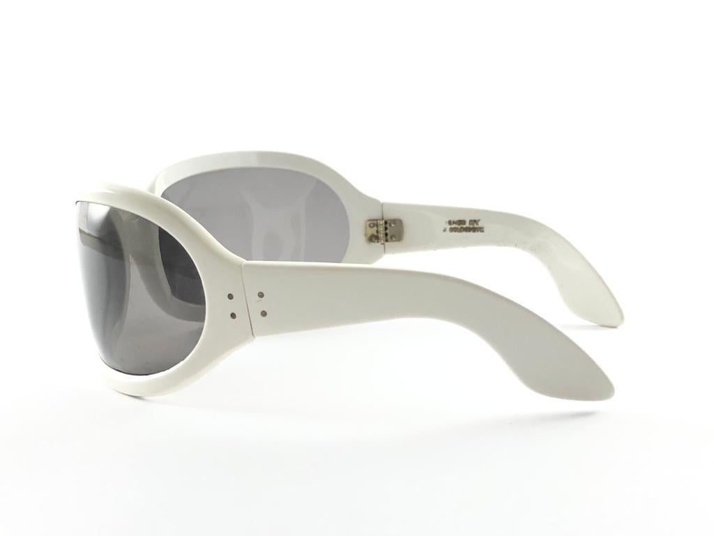 white oversized sunglasses