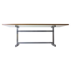 Ultra Rare White Jules Wabbes Dining Table for Mobilie Universel, 1959