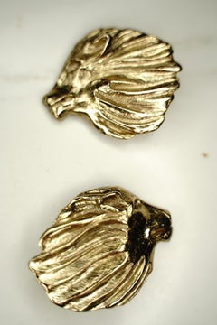 Ultra rare Yves Saint Laurent Lion Clip on earrings
