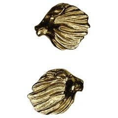 Ultra rare Yves Saint Laurent Lion Clip on earrings