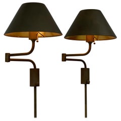 Ultra rate Set of 2 brass Florian Schulz Designer Mid Century Wall Light