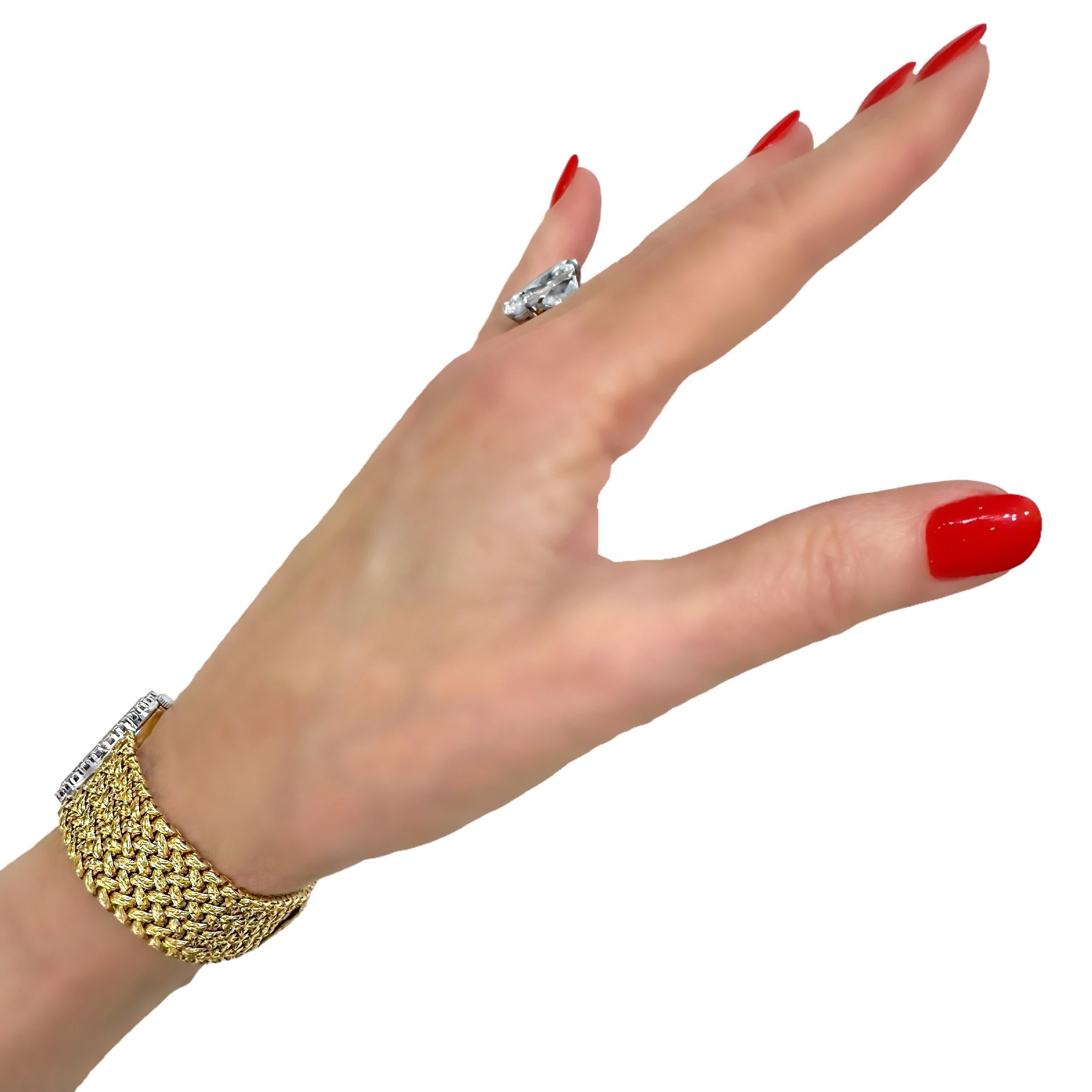 Ultra Slim Ladies Piaget Watch in Yellow Gold with Oval Jade Dial and Diamonds 8