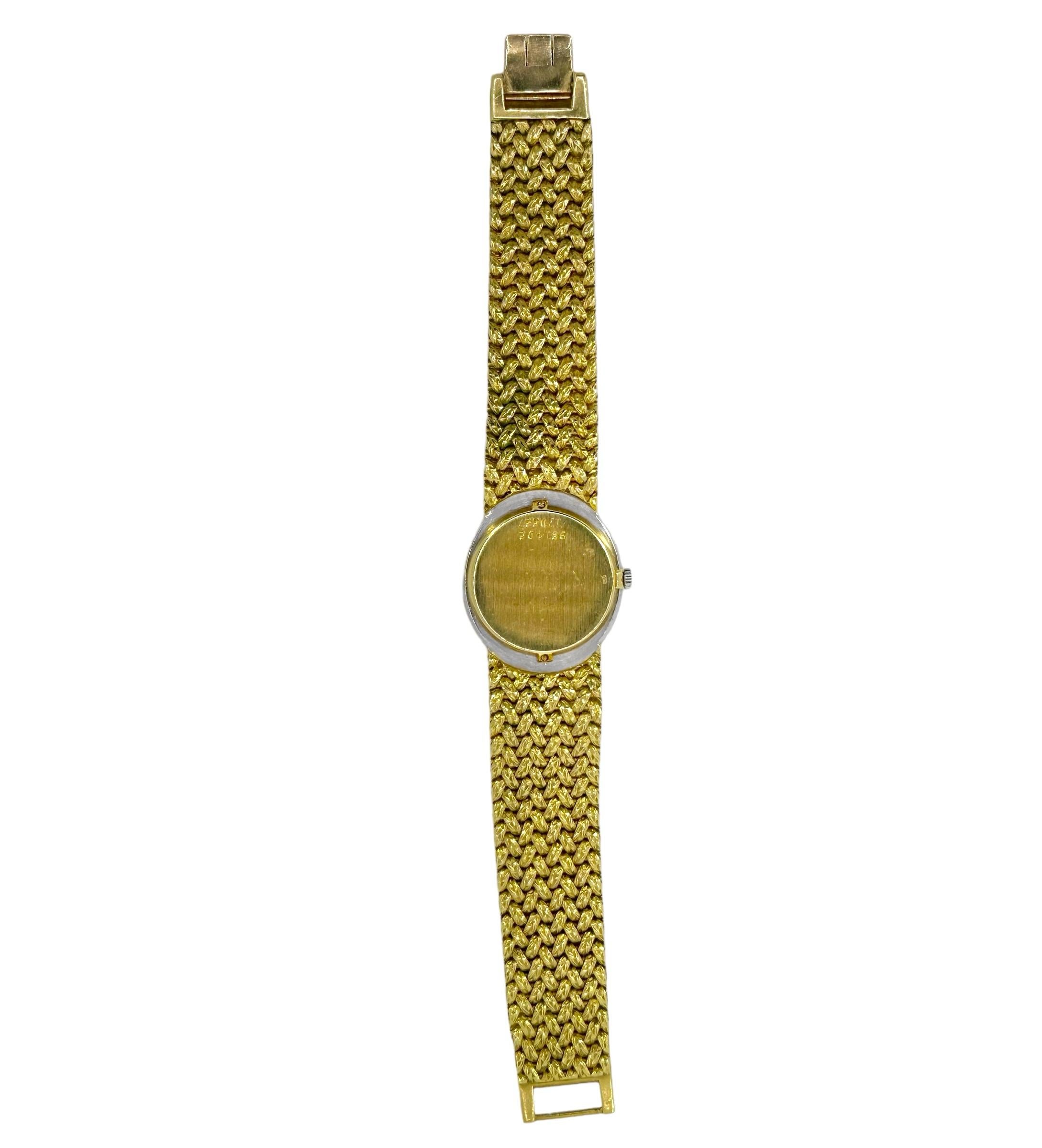 Ultra Slim Ladies Piaget Watch in Yellow Gold with Oval Jade Dial and Diamonds 2