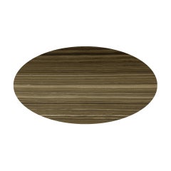 Ultra Thin Brown Marble Oval Coffee Table