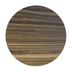 Ultra Thin Brown Marble Round Coffee Table