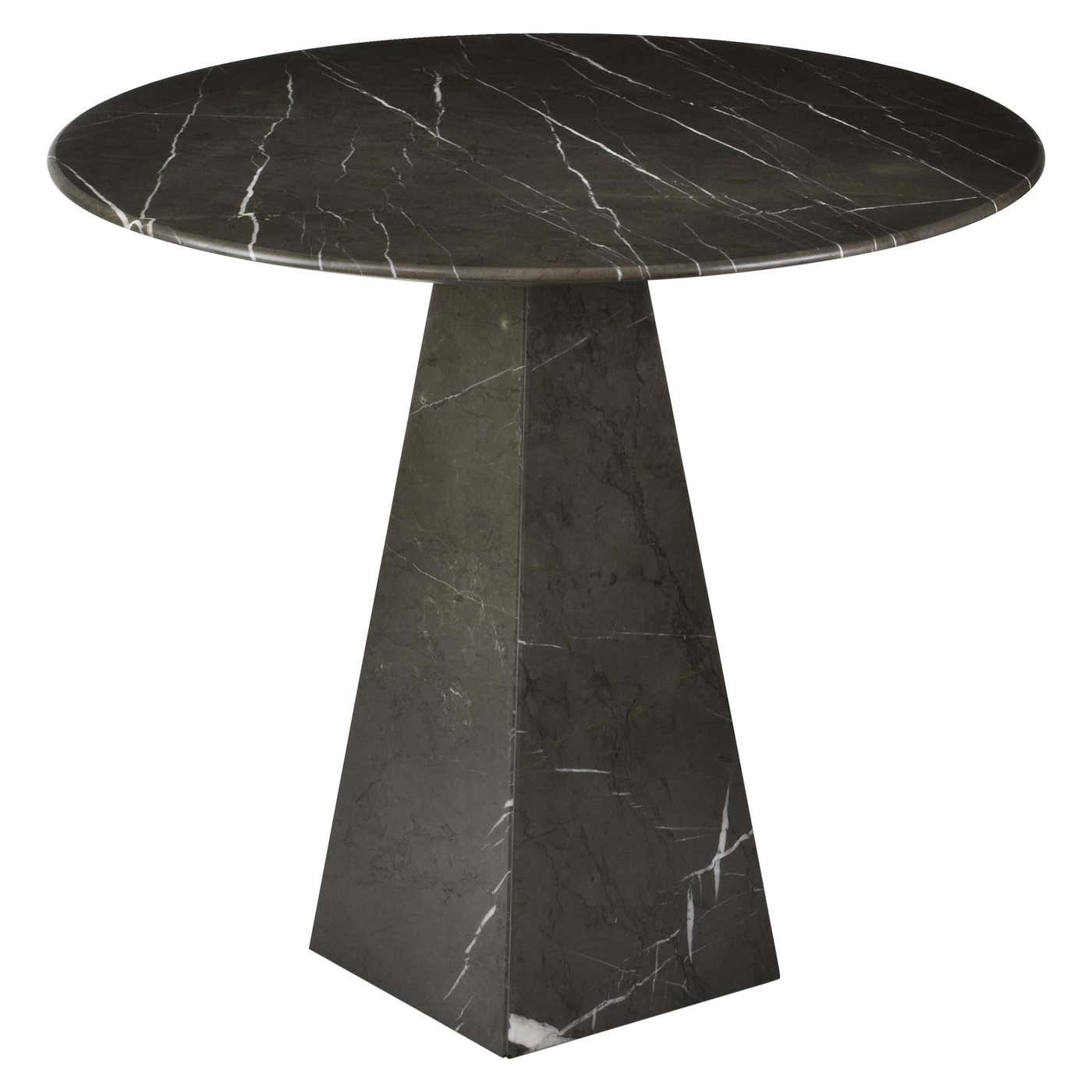 Ultra Thin Graphite Marble Round Side Table For Sale at 1stDibs | ultra ...