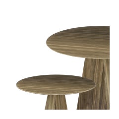 Ultra Thin Small Round Brown Marble Dining Table