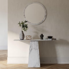 Consola de mármol blanco de Carrara ultrafino