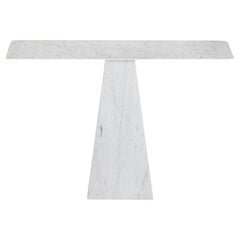Ultra Thin White Carrara Marble Console Table