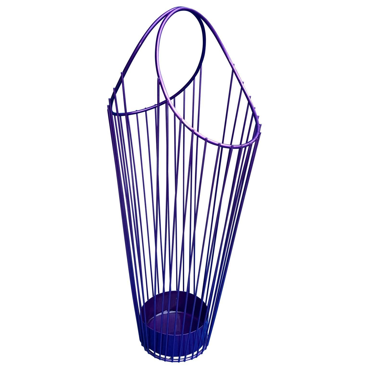 20th Century Vintage Newly Powder-Coated Ultra Violet Umbrella Stand