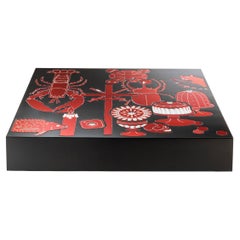 Ultracoffee Black and Red Coffee Table by Vetralia
