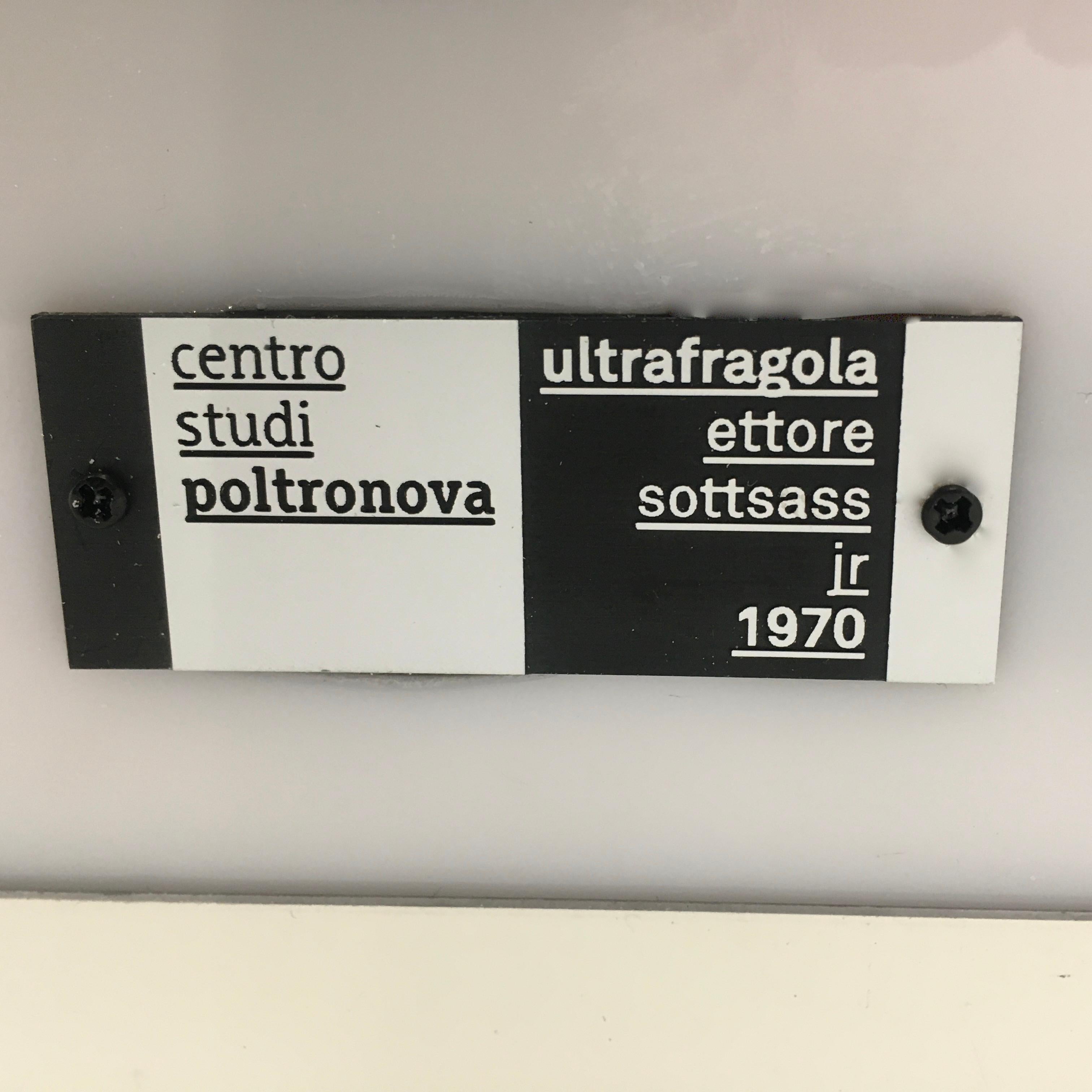 Italian Ultrafragola Illuminated Wall Mirror Designed by Ettore Sottsass
